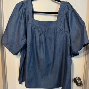 🌸🌸 Chic Soul “Blue Jean Babe” Top - Size 1X - NWOT 🌸🌸